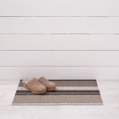 Chilewich Doormat Pleat Stripe Shag Mats - Oyster