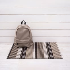Chilewich Doormat Pleat Stripe Shag Mats - Oyster
