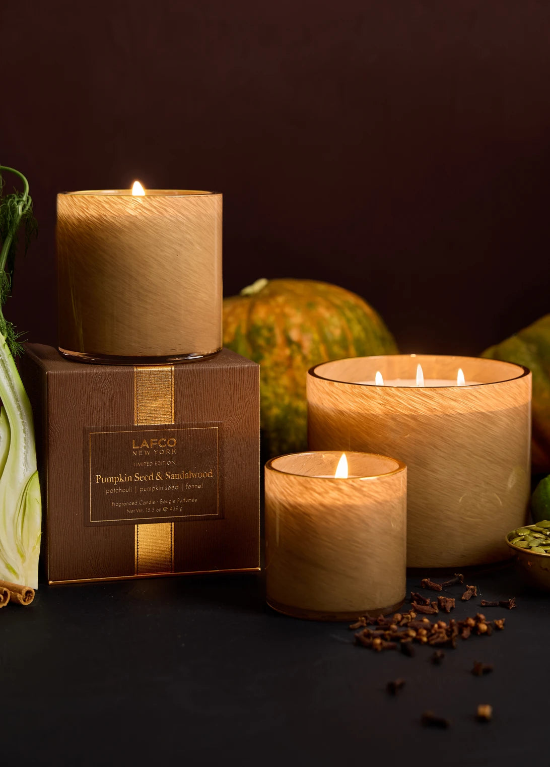 Pumpkin Seed & Sandalwood Candle - Signature 15.5 oz