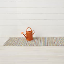 Chilewich Runner Skinny Stripe Shag Mats - Soft Multi