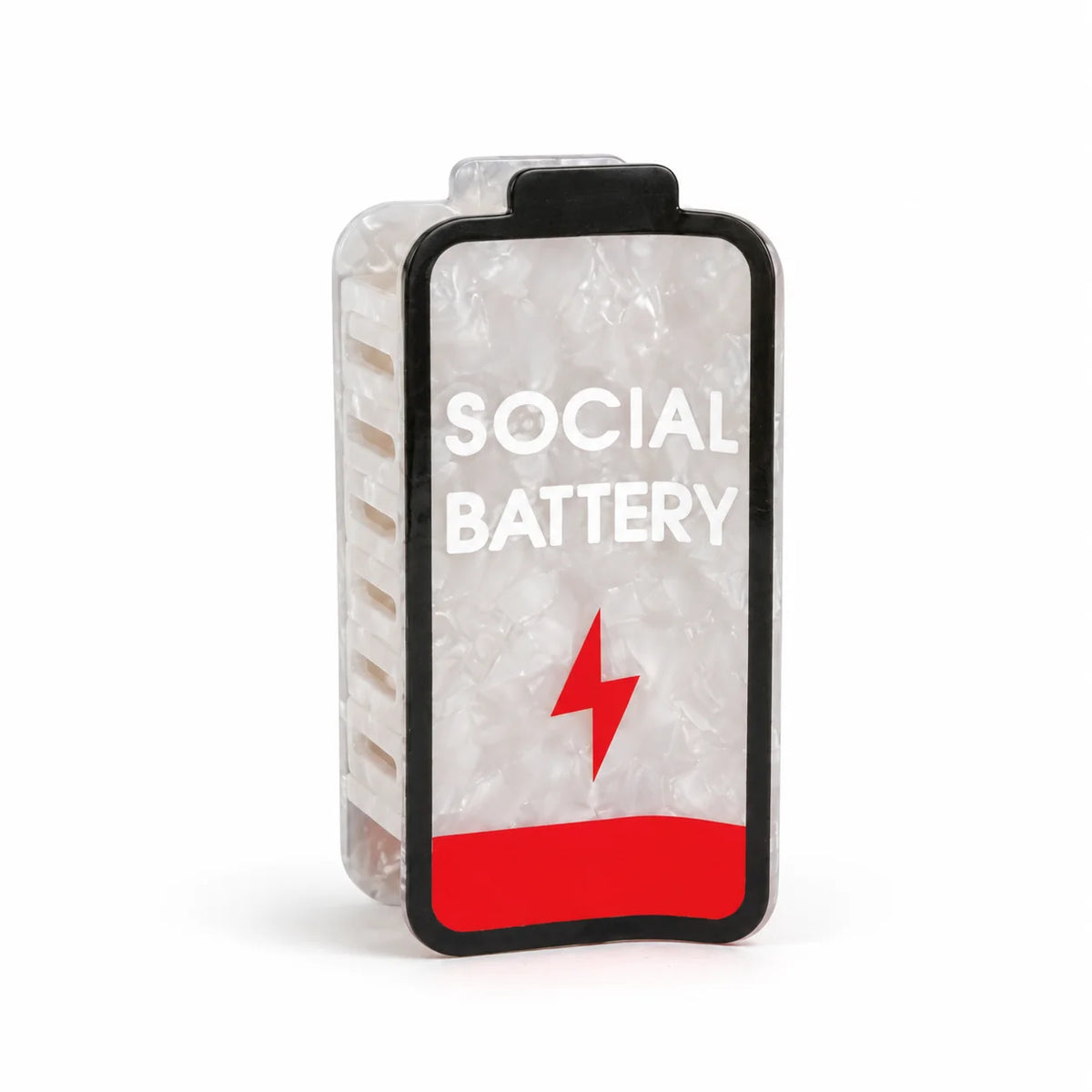 Social Battery - Low Battery Hair Claw Clip