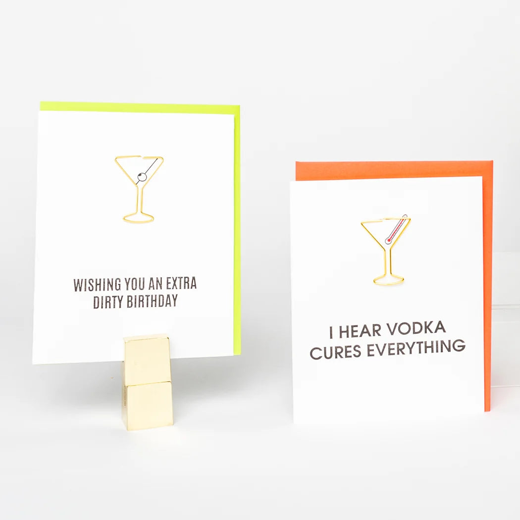 Extra Dirty Martini Birthday - Paper Clip Card