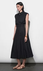 Oren Poplin Sleeveless Shirt With Elasticised Hem
