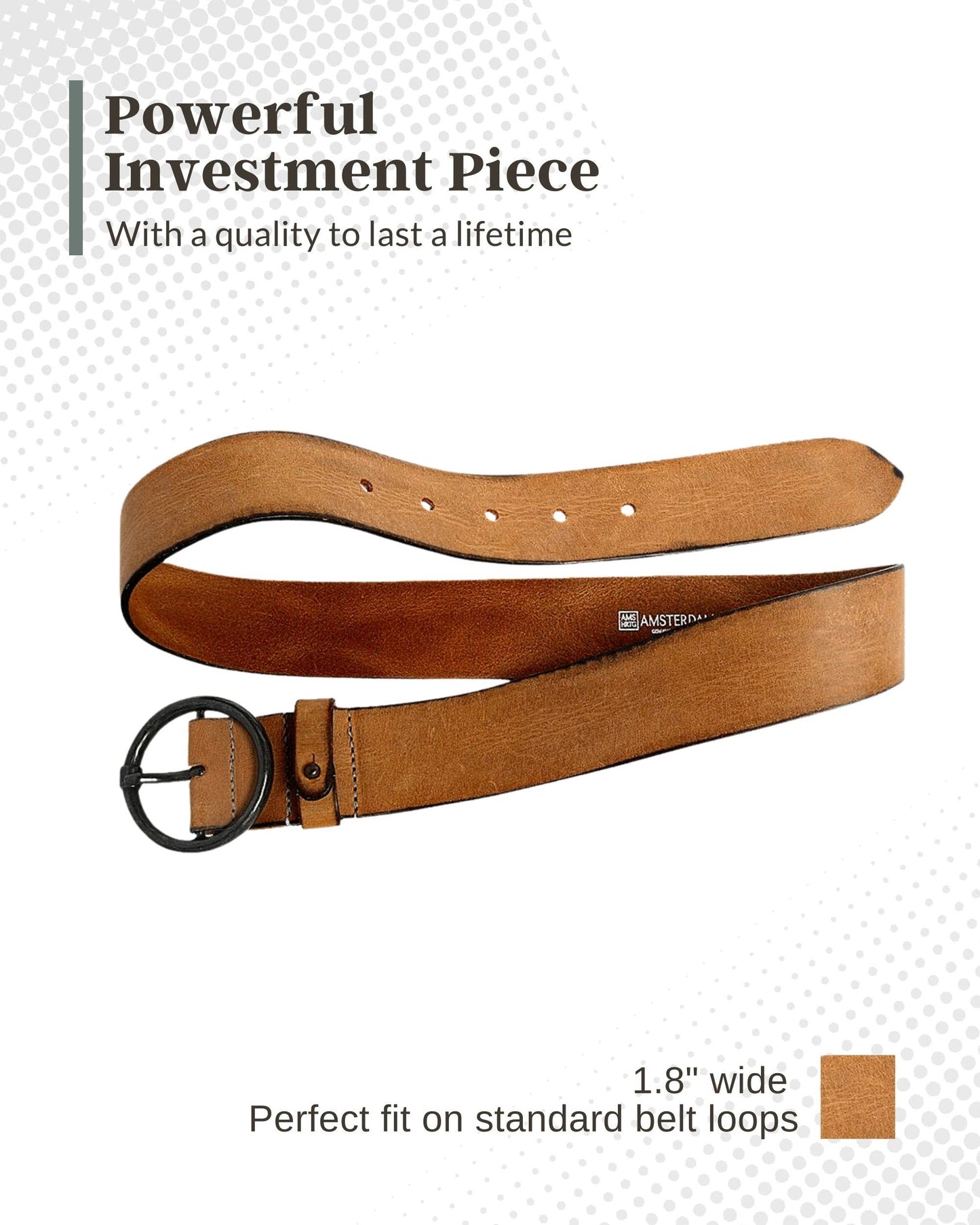 Pip | Vintage Full-Grain Leather Belt for Women