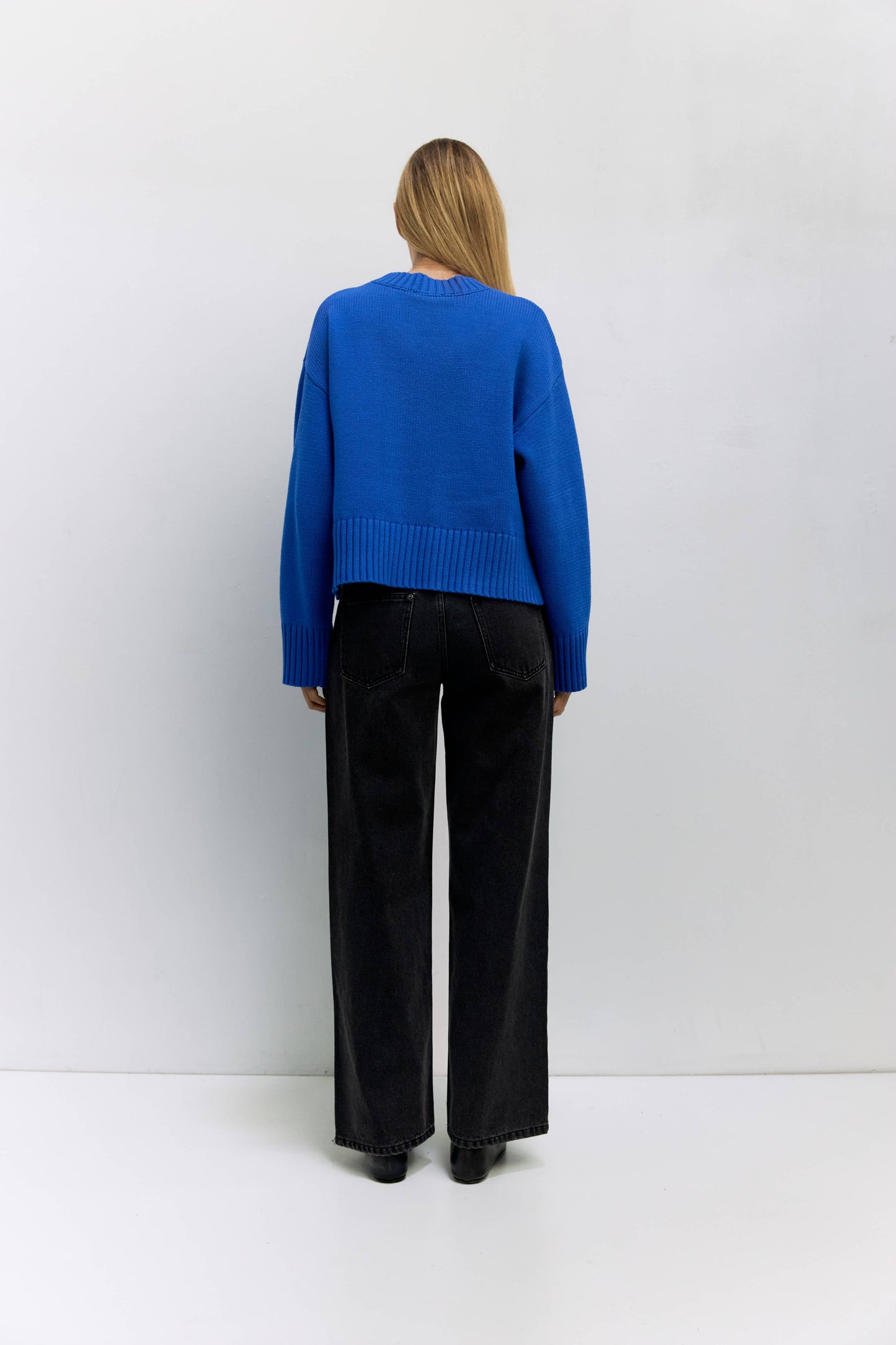 The Asher Sweater | Oversized Cropped Sweater: Yellow / LARGE