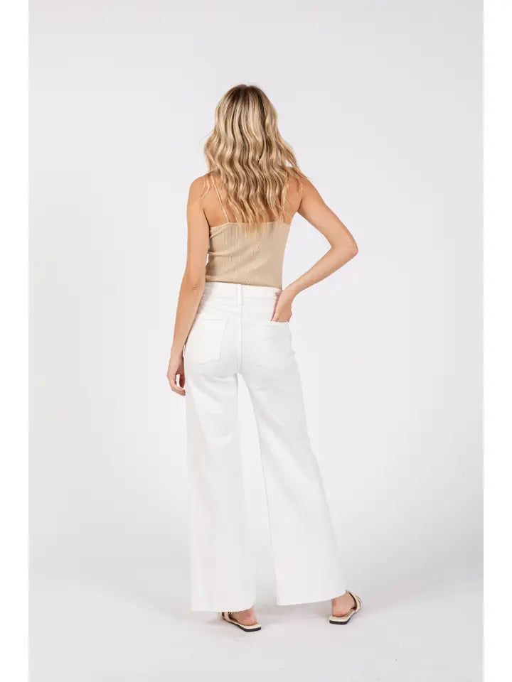 Paola A-Line Scissor Cut Wide Leg Jean