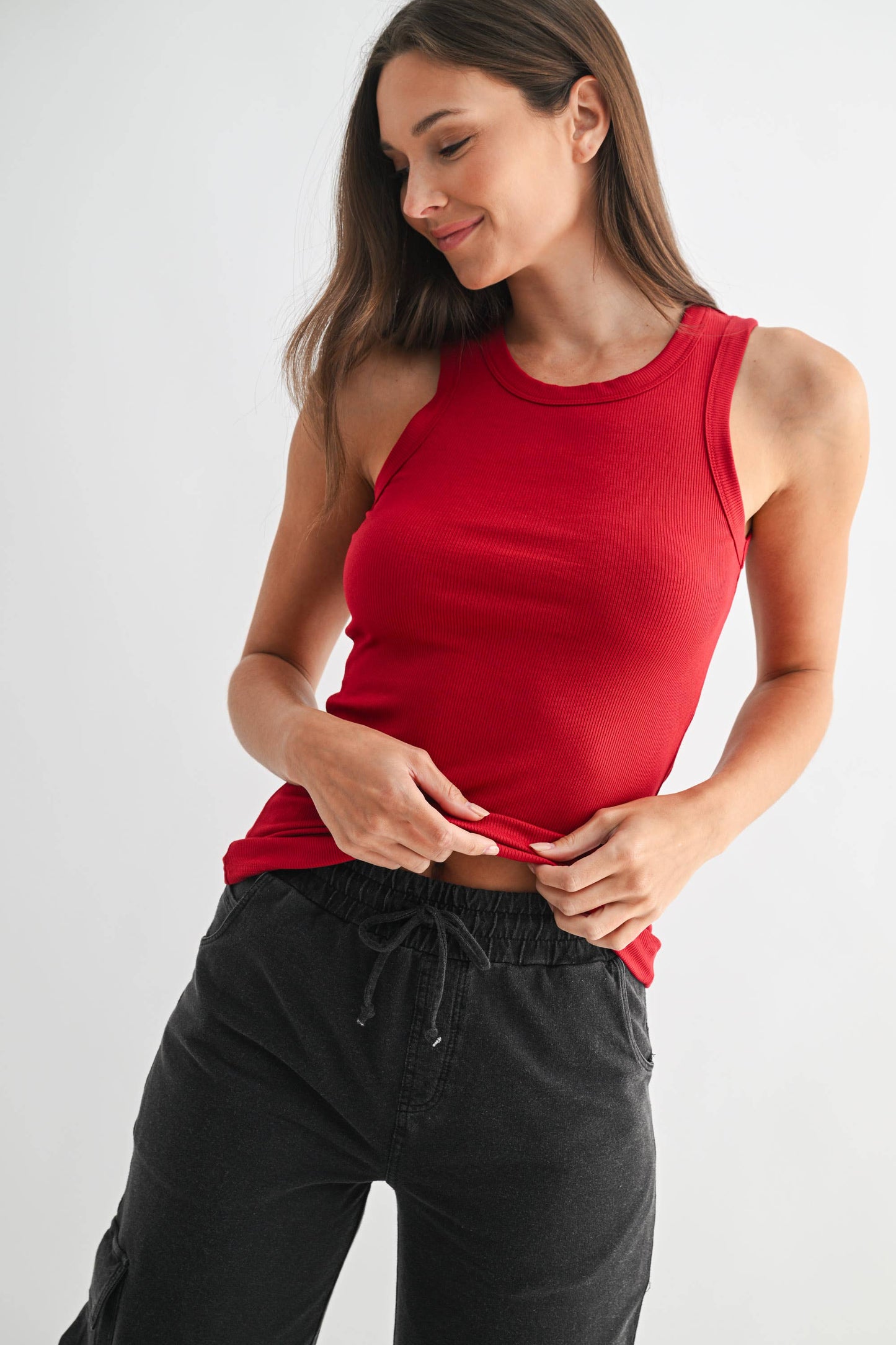 Essential Micro-Ribbed Athleisure Tank Top