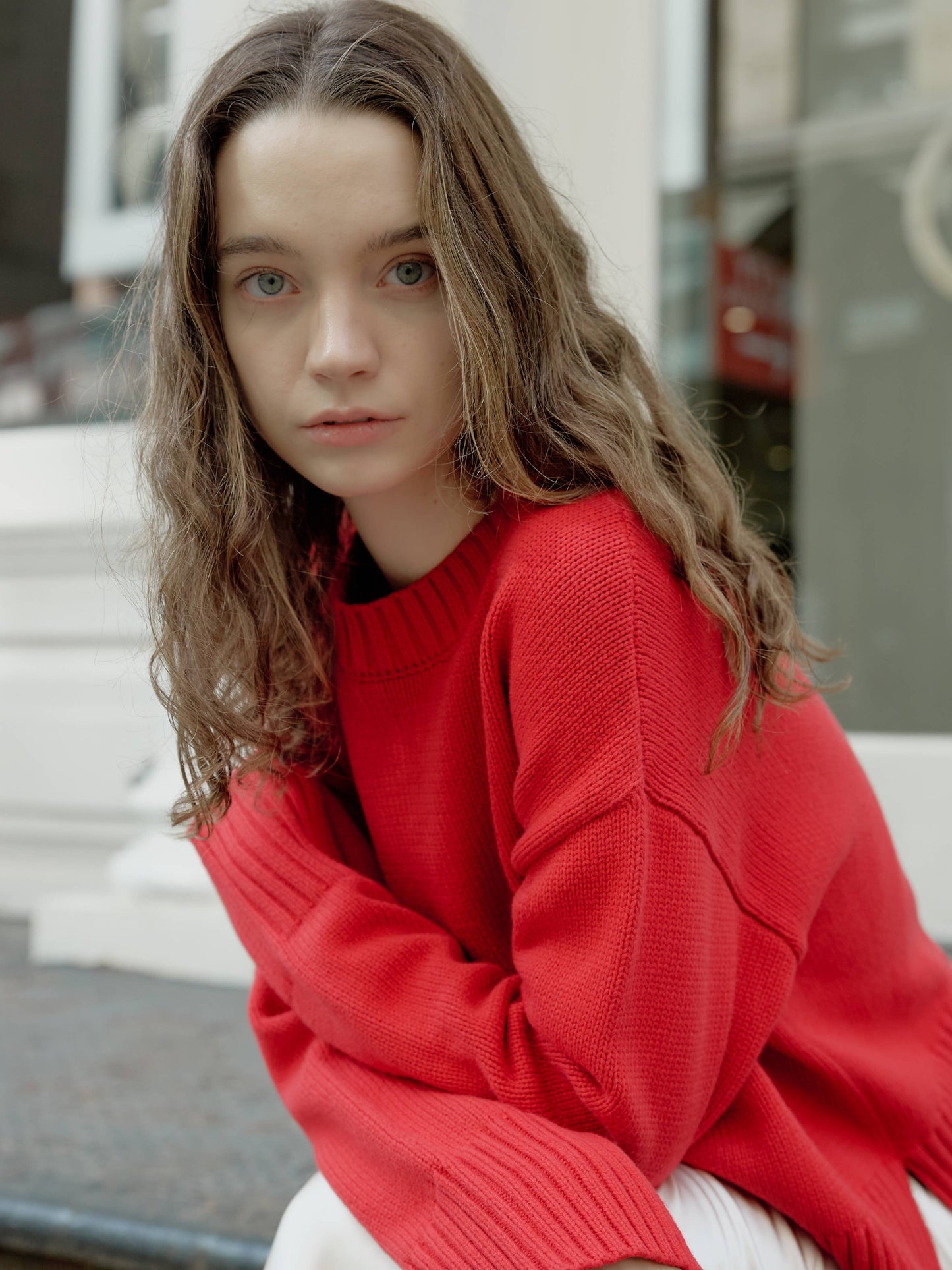 The Asher Sweater | Oversized Cropped Sweater: Yellow / SMALL