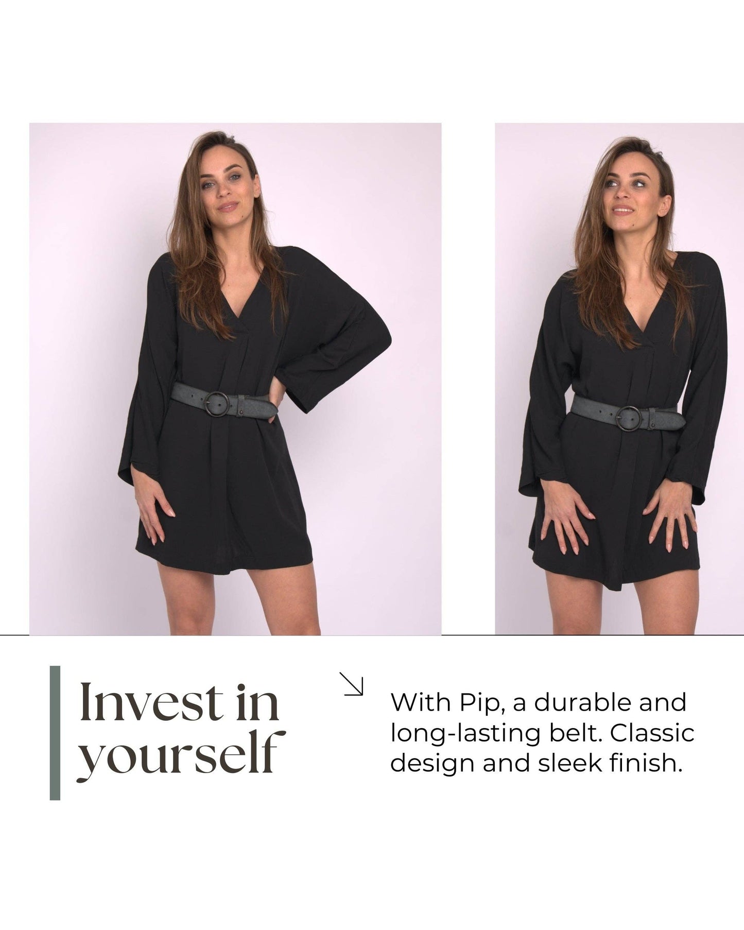 Pip | Vintage Full-Grain Leather Belt for Women