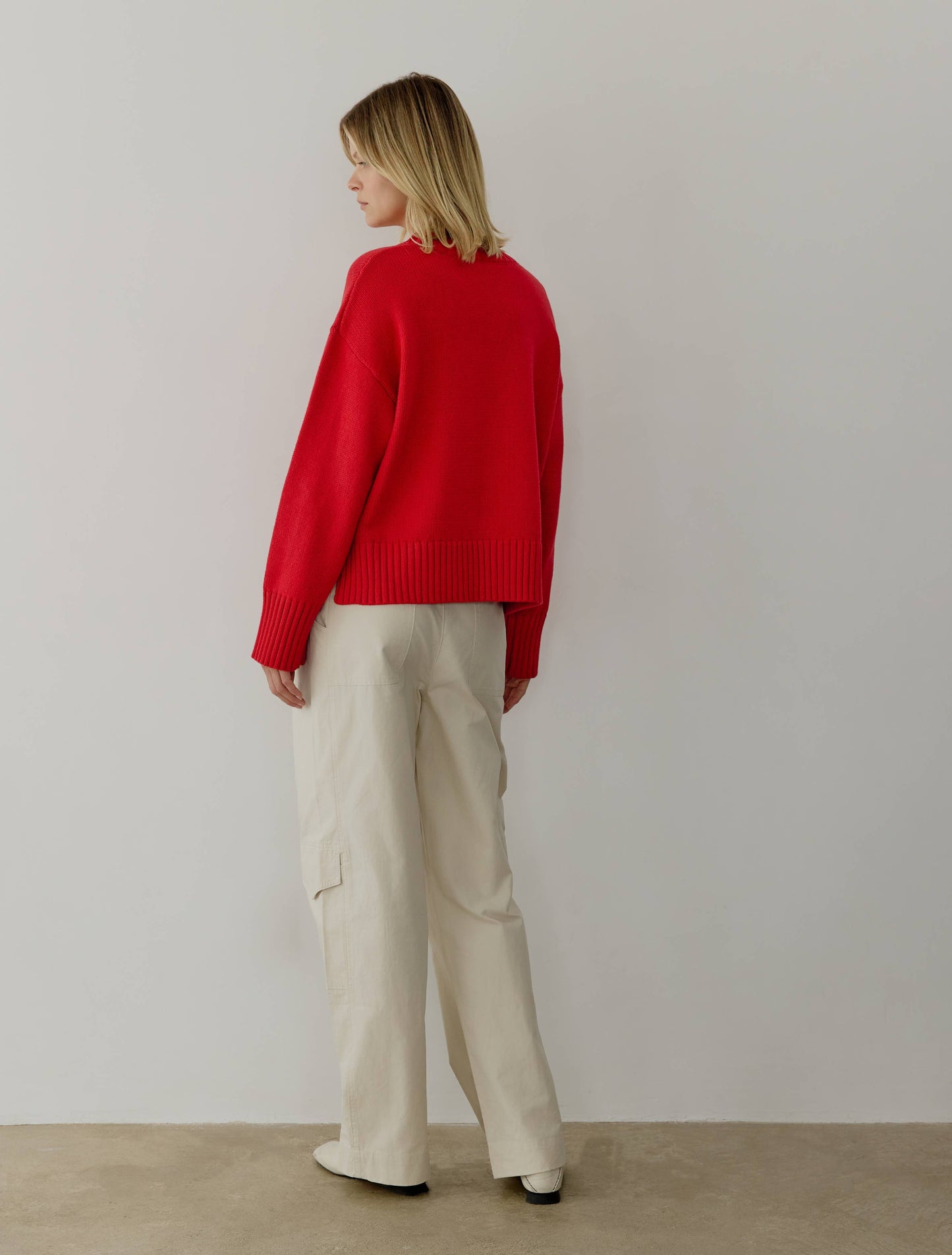 The Asher Sweater | Oversized Cropped Sweater: Yellow / LARGE