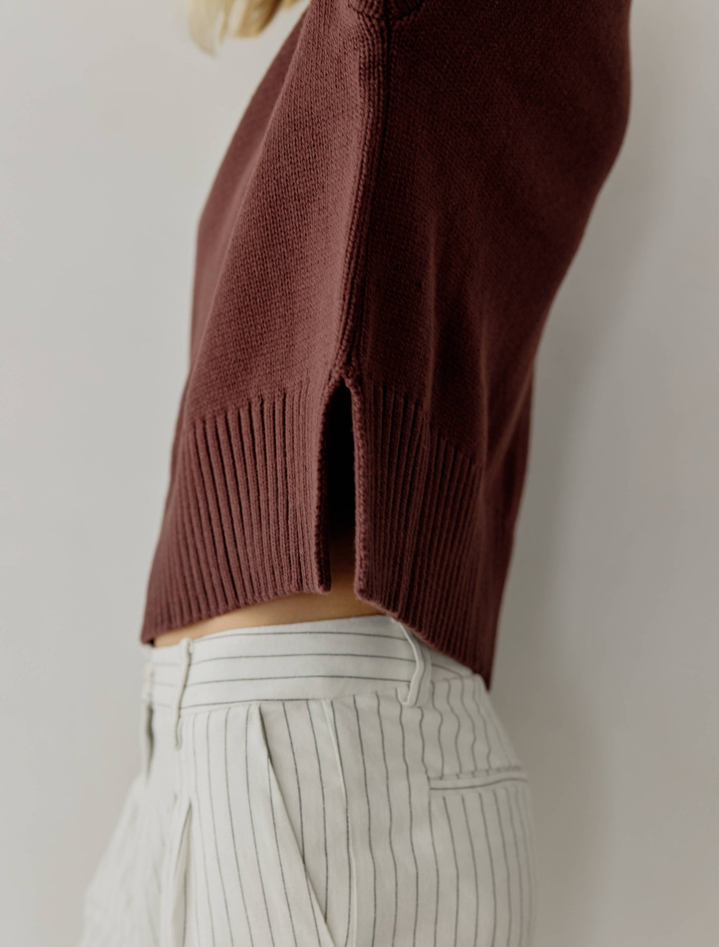 The Asher Sweater | Oversized Cropped Sweater: Yellow / LARGE
