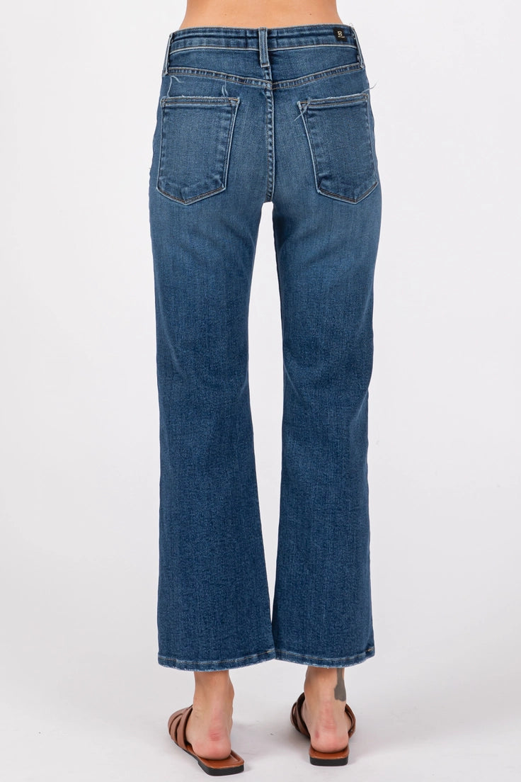 Venice Mid Rise Straight Jean - Dark Wash