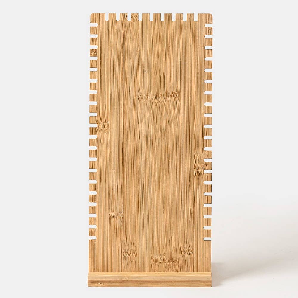 Elongated Wooden Rectangle Jewelry Display Stand