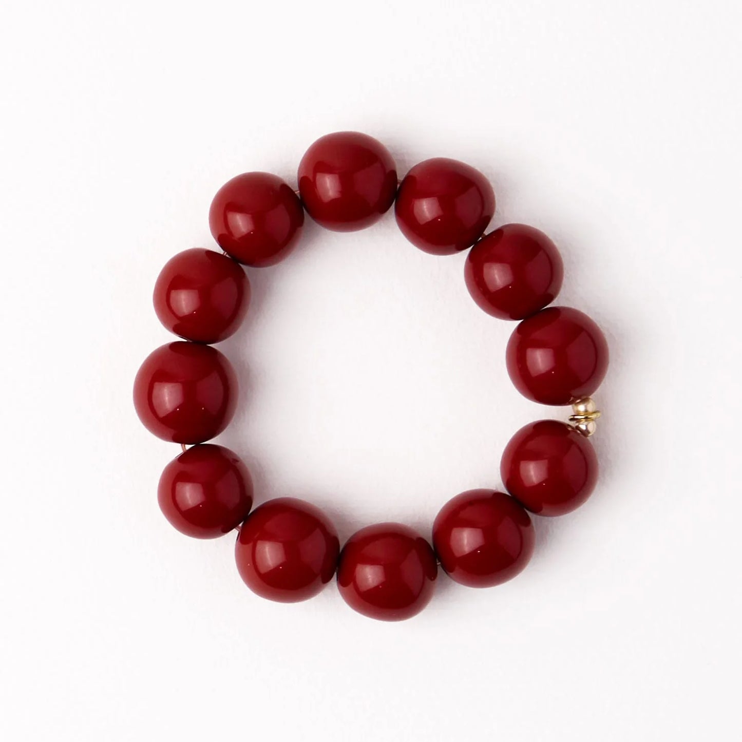 CeCe Large Resin Bead Bracelet Brown