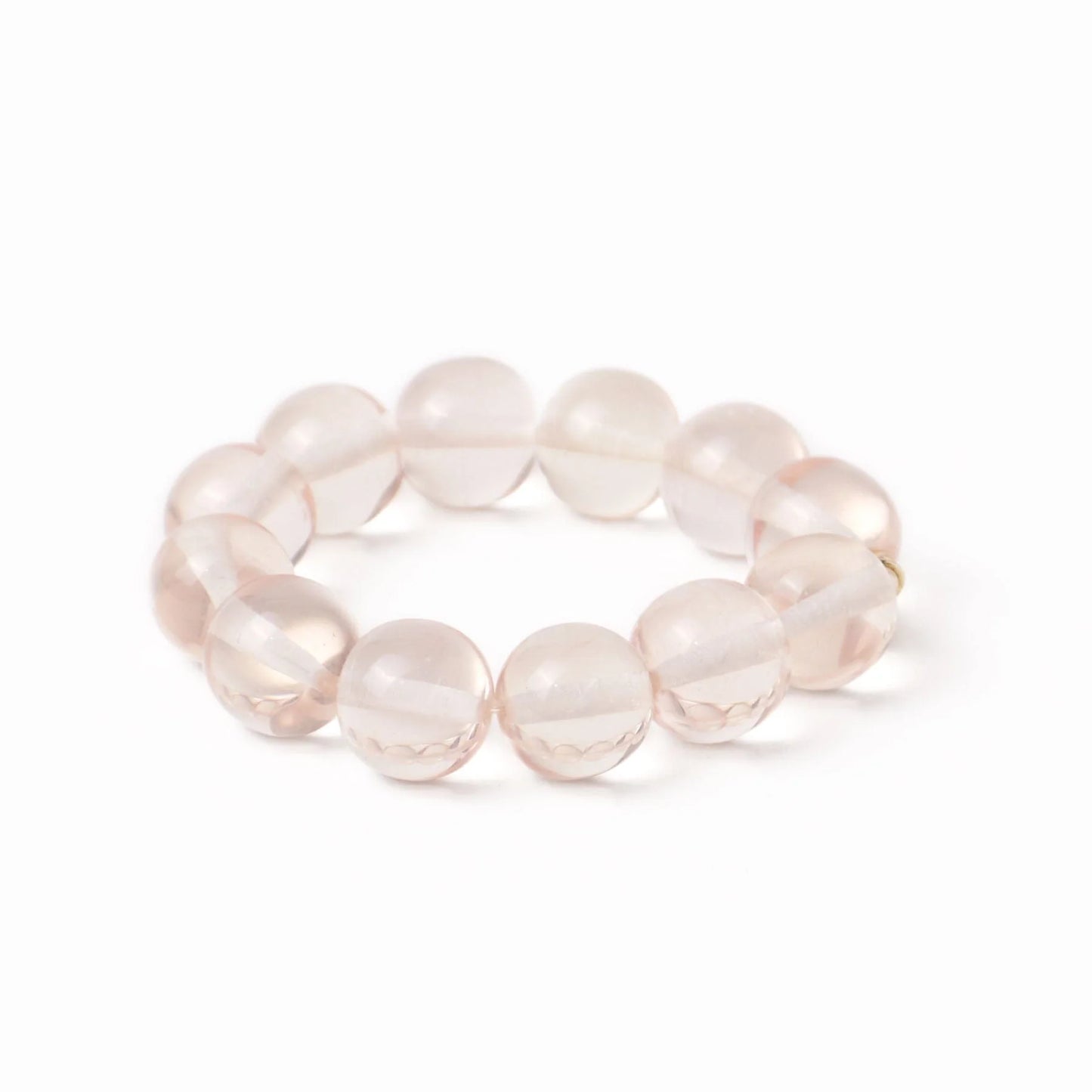 Cece large resin bead bracelet clear