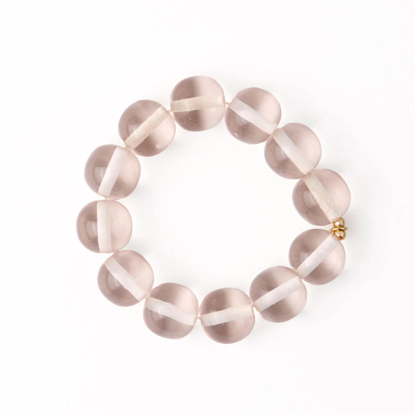 Cece large resin bead bracelet clear