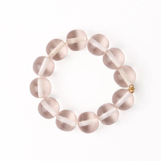 Cece large resin bead bracelet clear