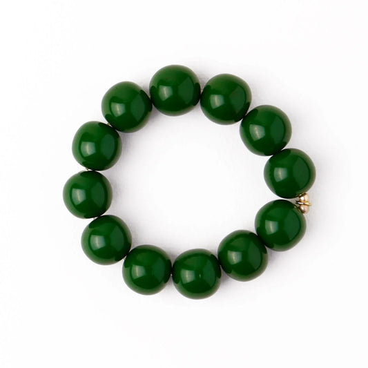 CeCe Large Resin Bead Bracelet Green