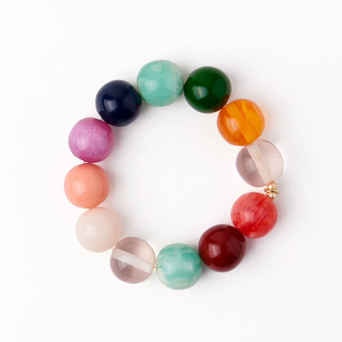 Cece large resin bead bracelet multi