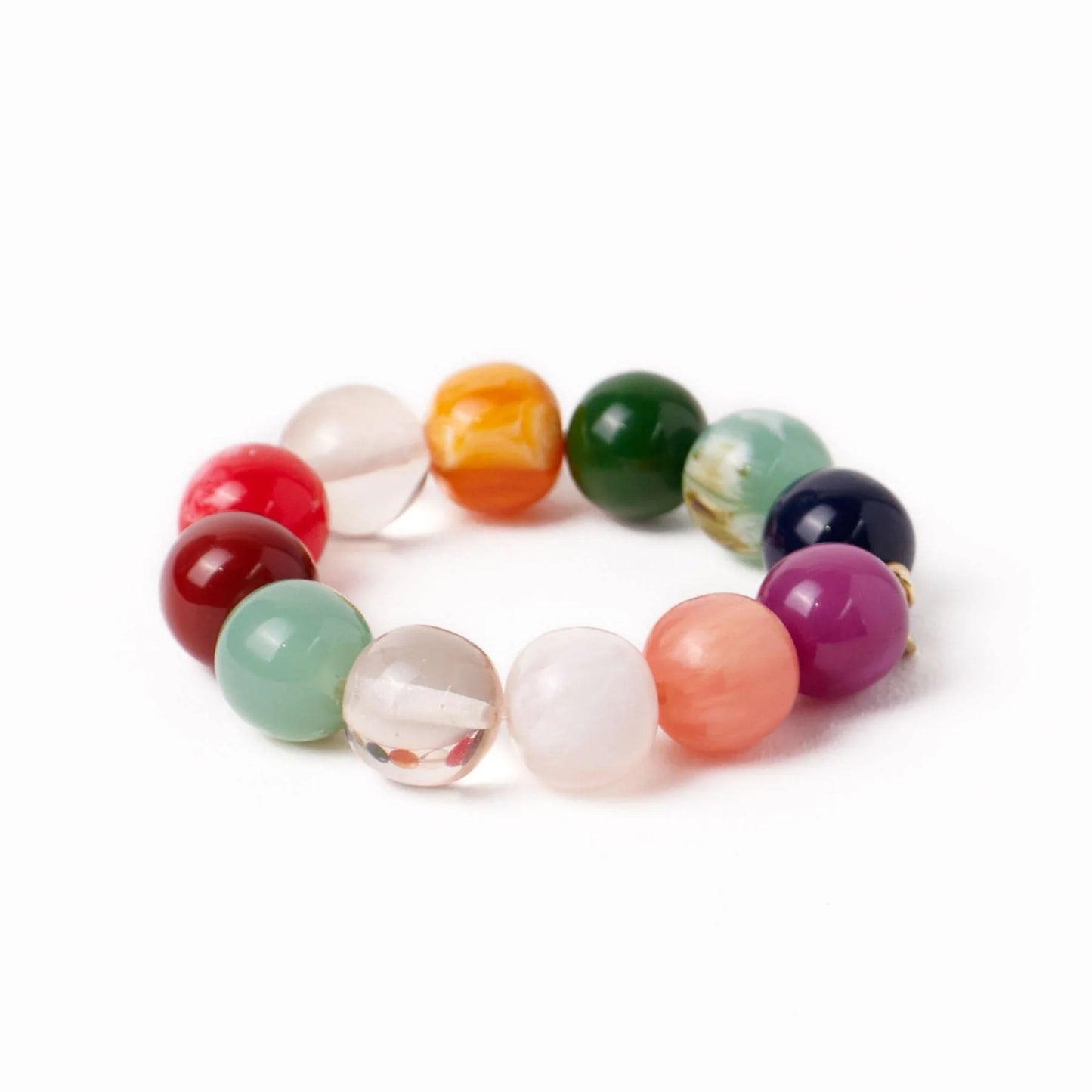 Cece large resin bead bracelet multi