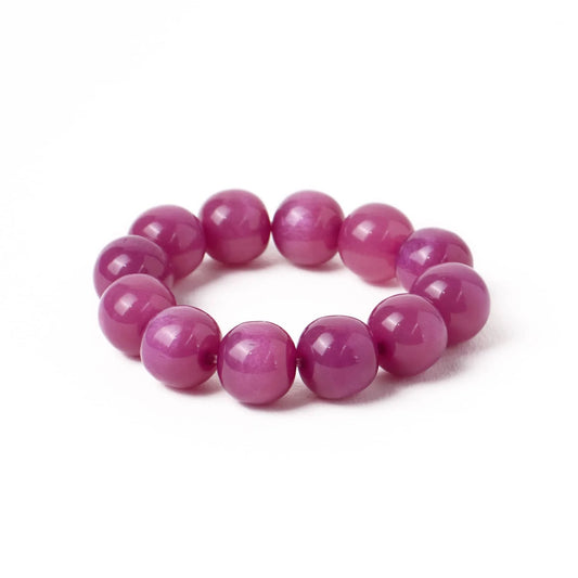 Cece large resin bead bracelet purple