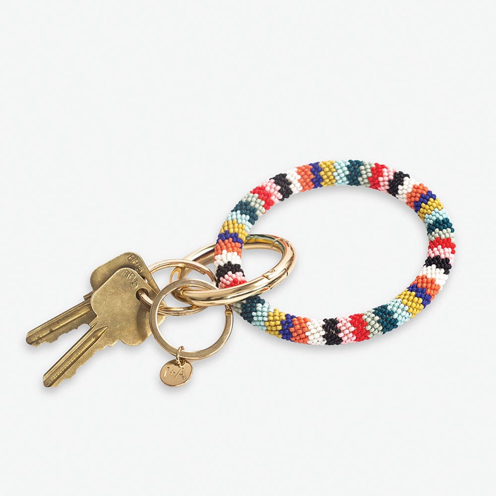 Chloe stripe key ring bright multicolor