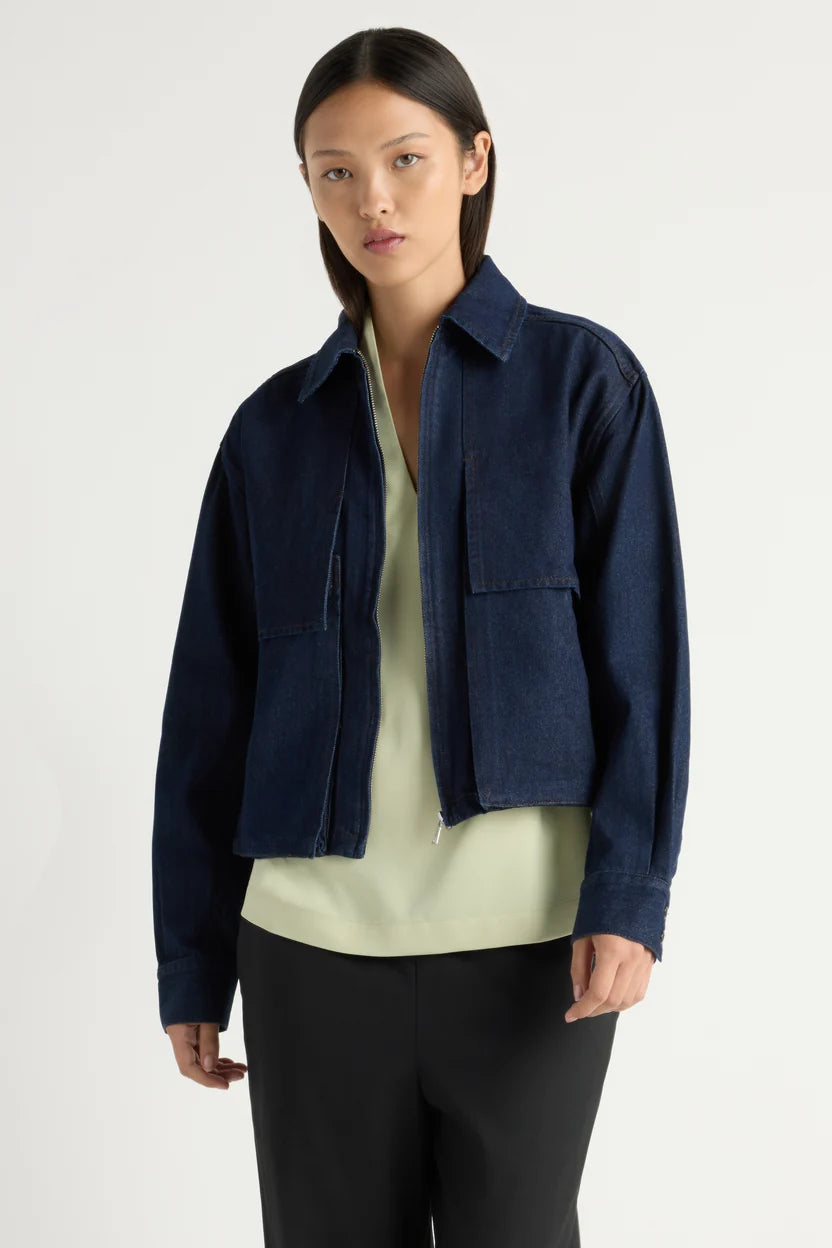 Cooper Denim Bomber Jacket