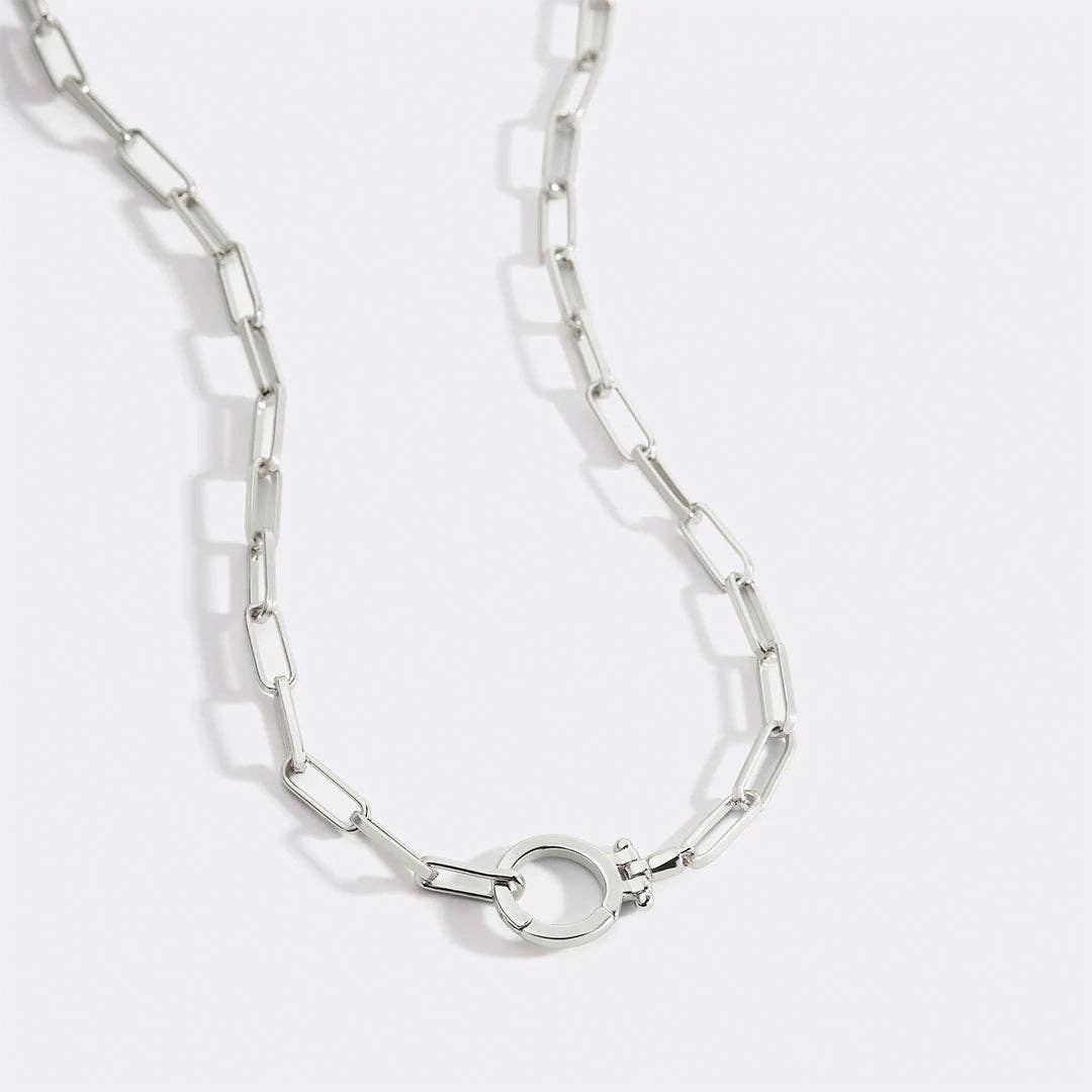 Mint Paperclip Necklace