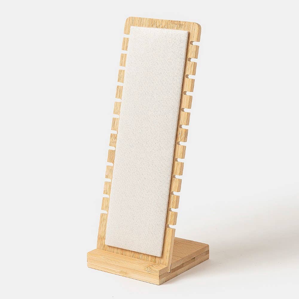 Long Wooden Jewelry Display Stand
