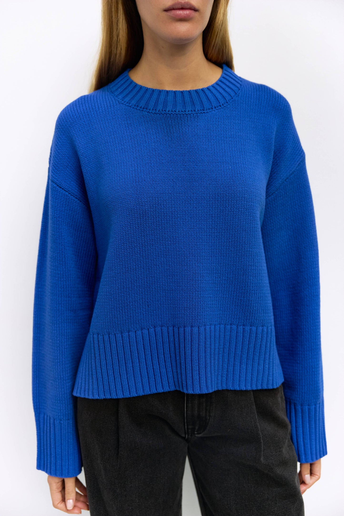 The Asher Sweater | Oversized Cropped Sweater: Yellow / LARGE