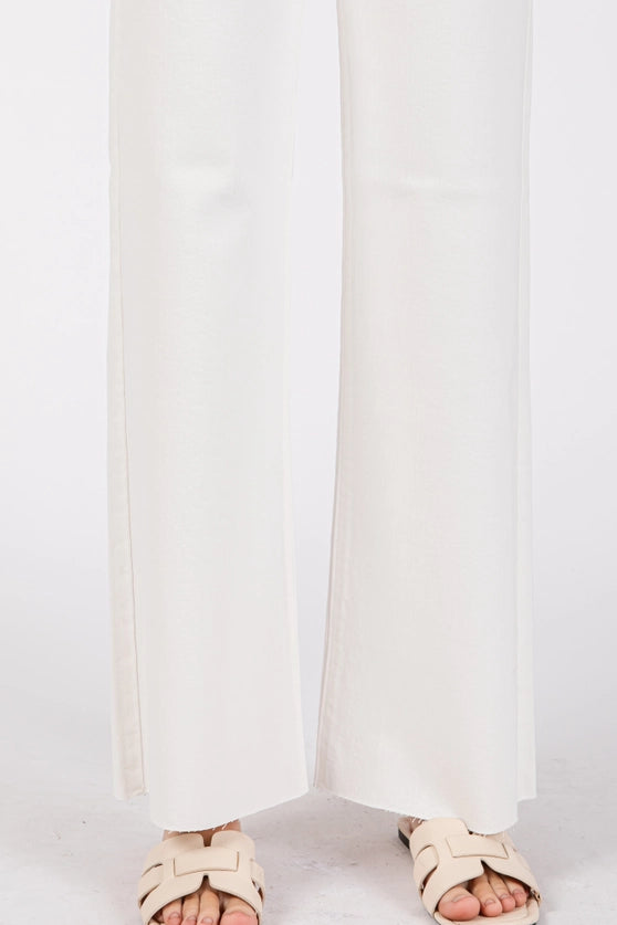 Paola A-Line Scissor Cut Wide Leg Jean