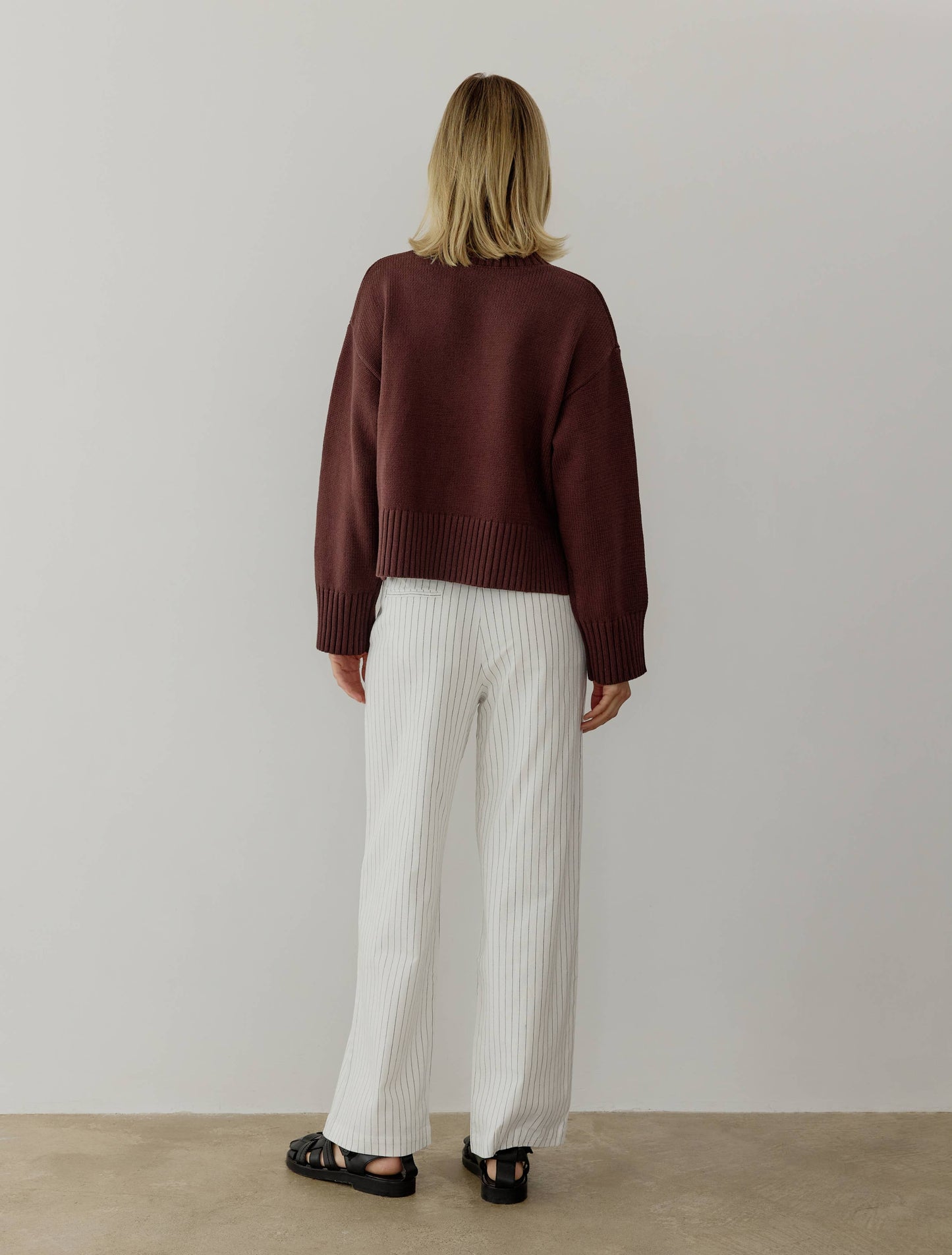 The Asher Sweater | Oversized Cropped Sweater: Yellow / SMALL