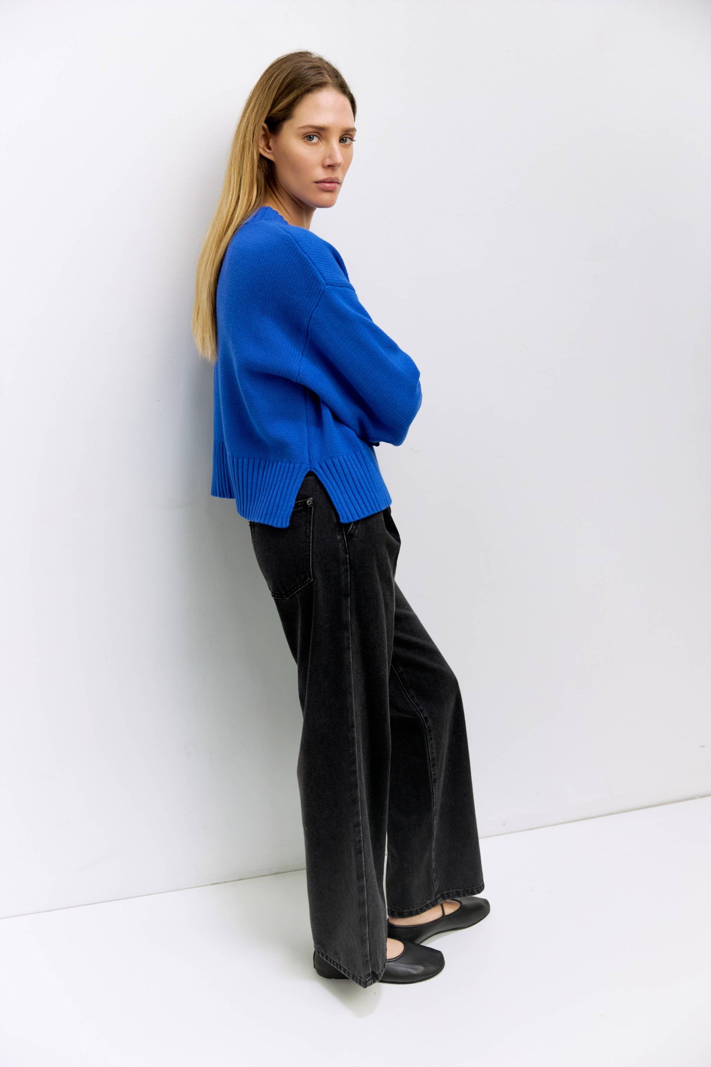 The Asher Sweater | Oversized Cropped Sweater: Yellow / SMALL