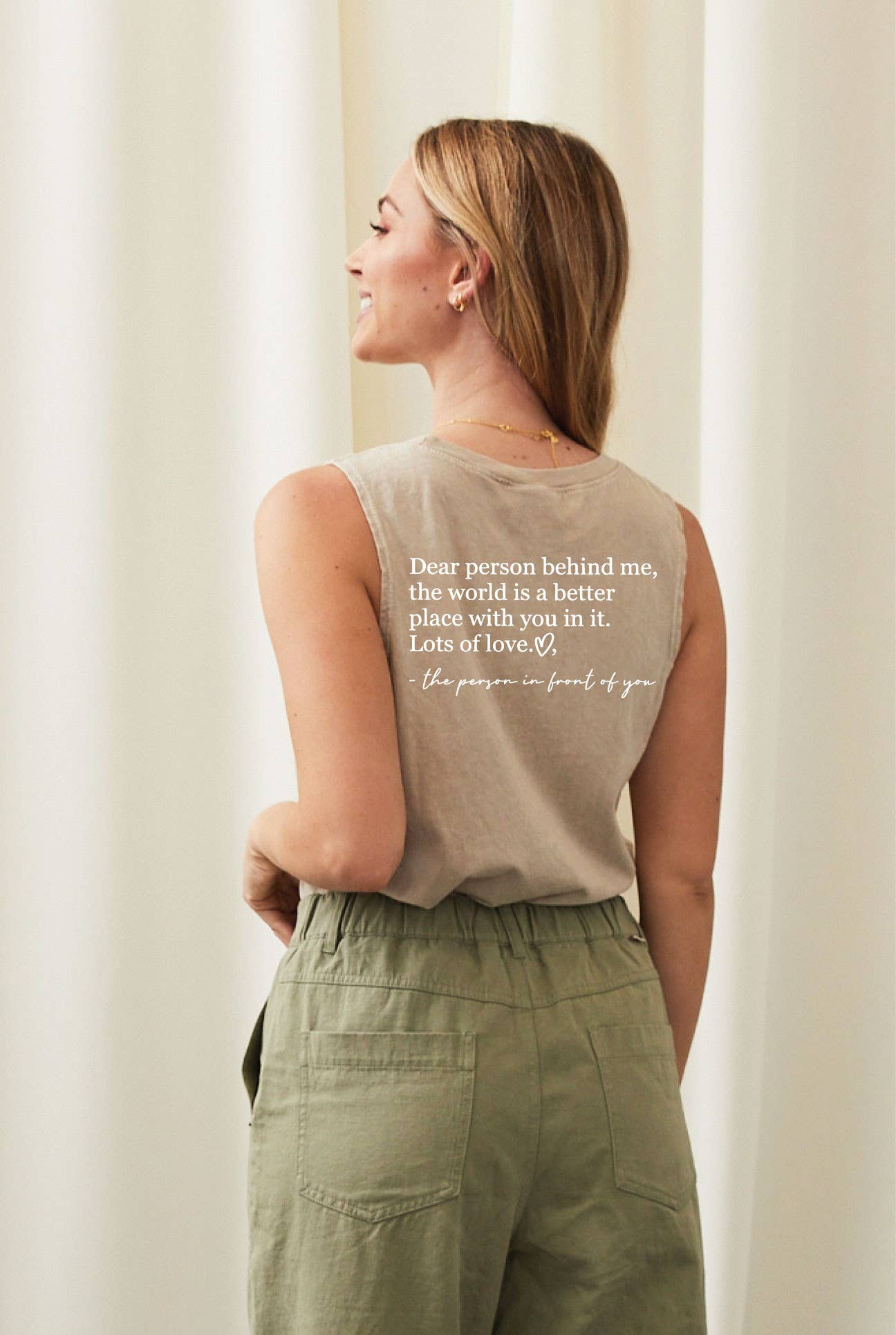 BE KIND Front & Back Mineral Graphic Tank Top