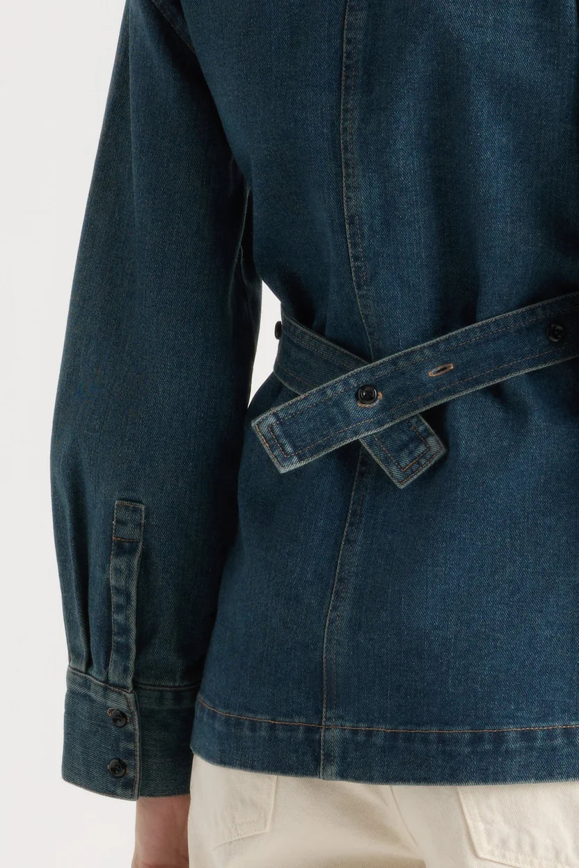 Emmett Cinch-Waist Denim Jacket