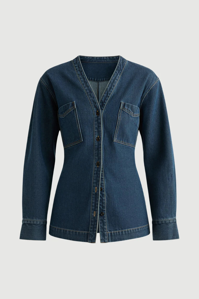 Emmett Cinch-Waist Denim Jacket