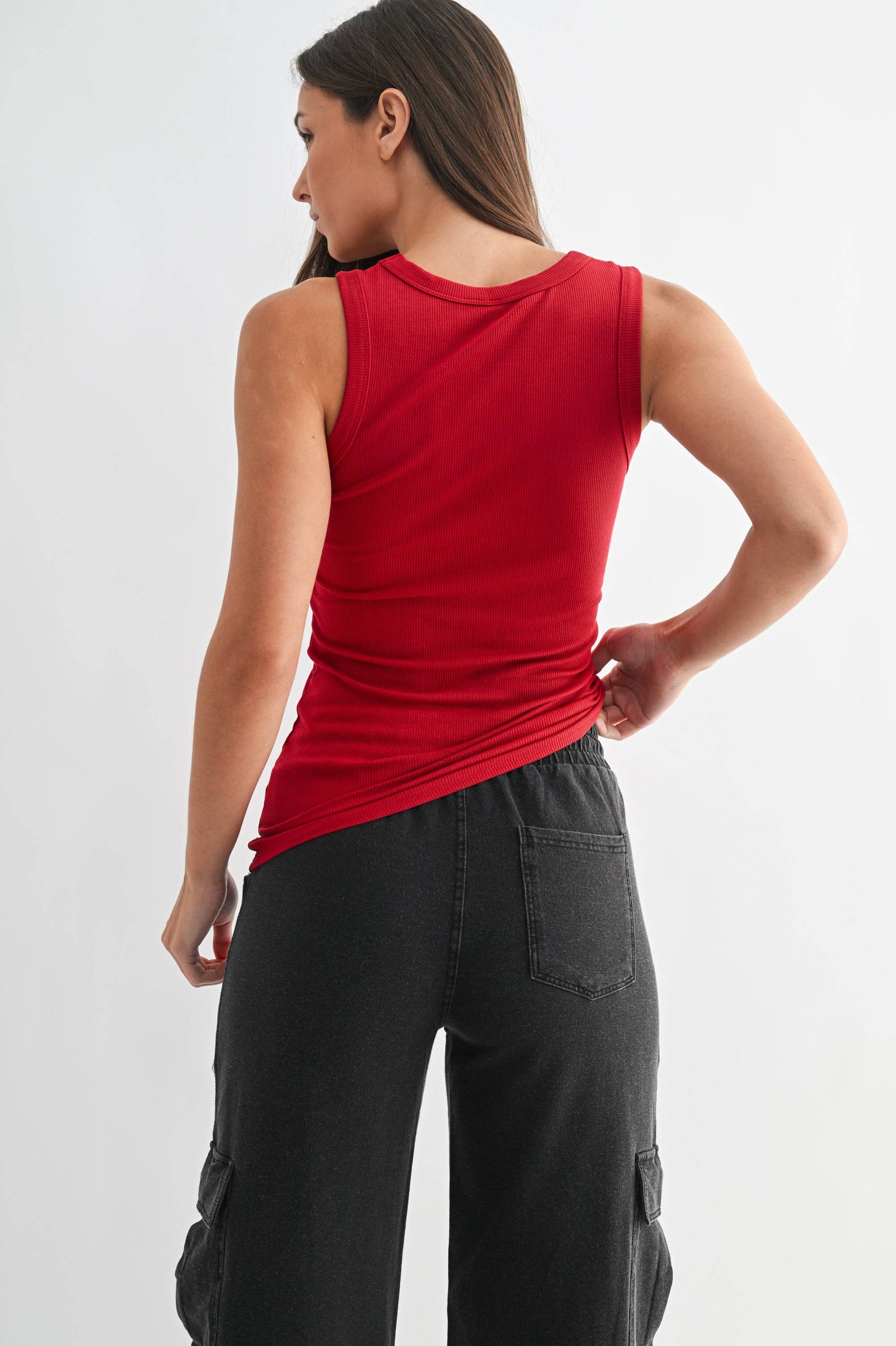 Essential Micro-Ribbed Athleisure Tank Top