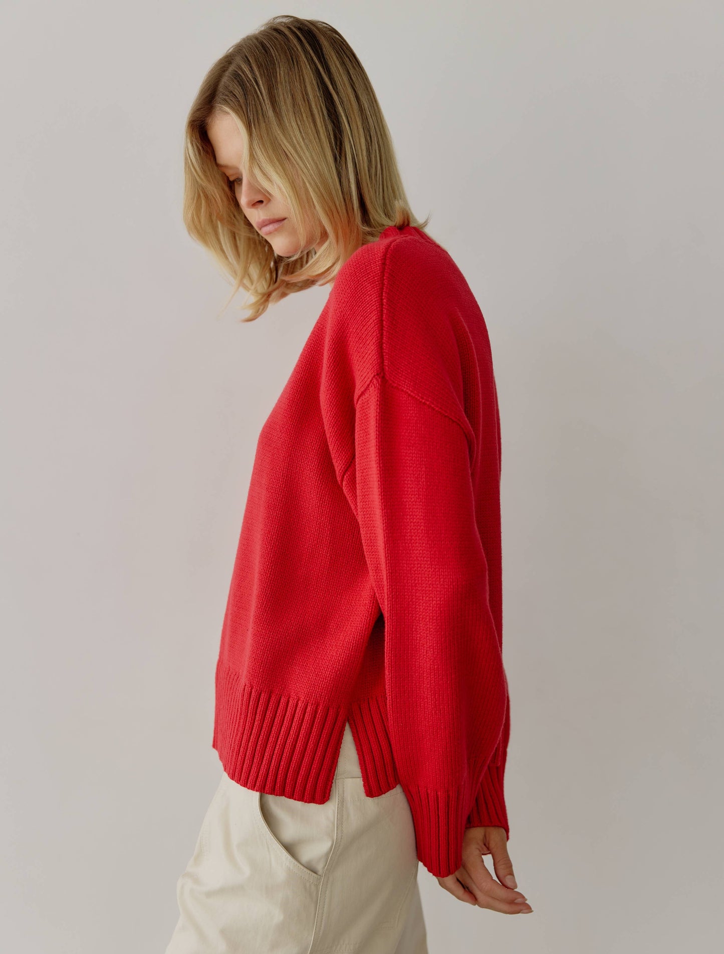 The Asher Sweater | Oversized Cropped Sweater: Yellow / SMALL