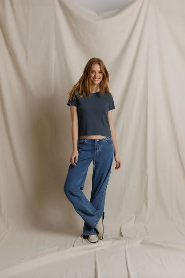 Harley Cotton SS Boxy Crew Tee