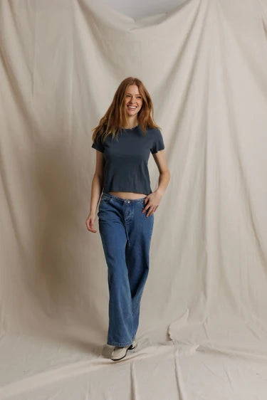 Harley Cotton SS Boxy Crew Tee