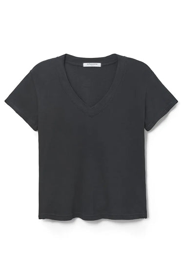Cotton SS Boxy V Neck Tee