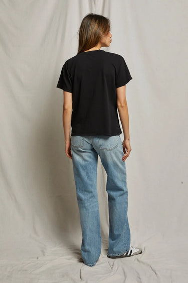Cotton SS Boxy V Neck Tee