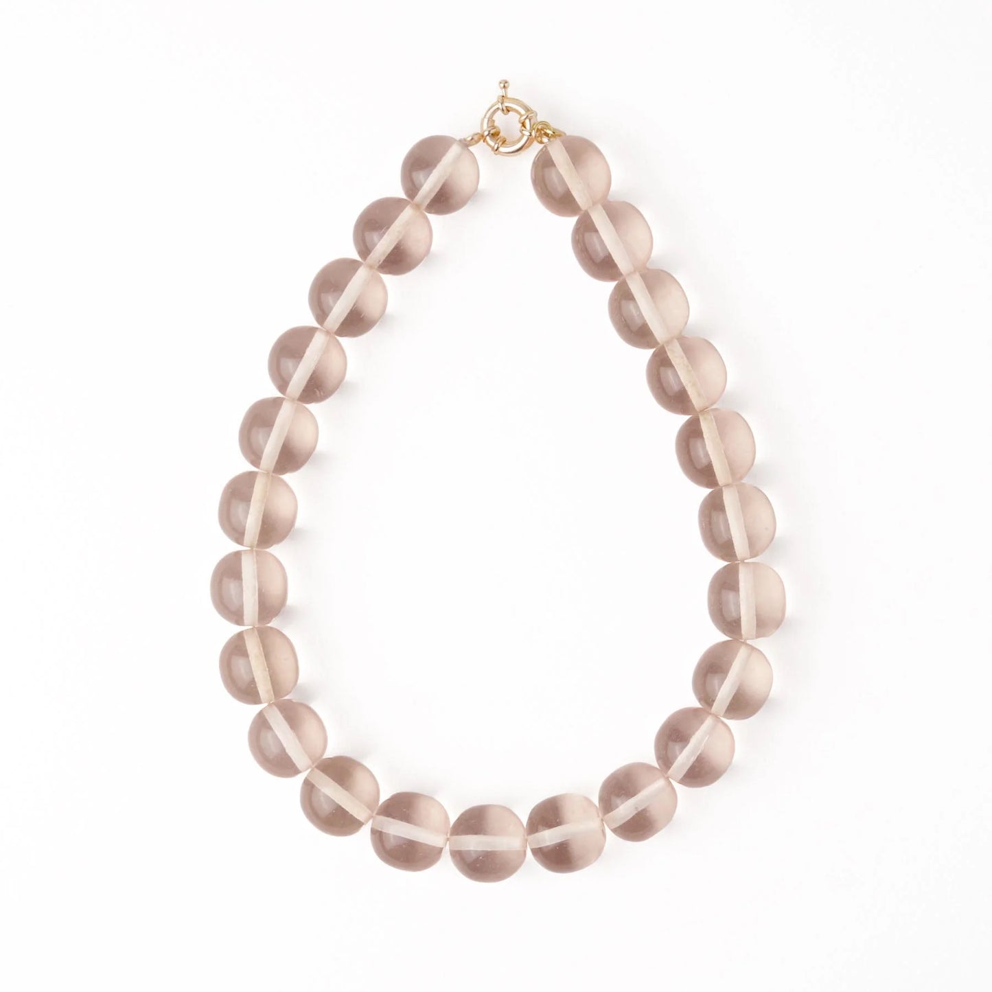 Iris Large Resin Bead Necklace Clear