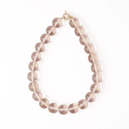 Iris Large Resin Bead Necklace Clear