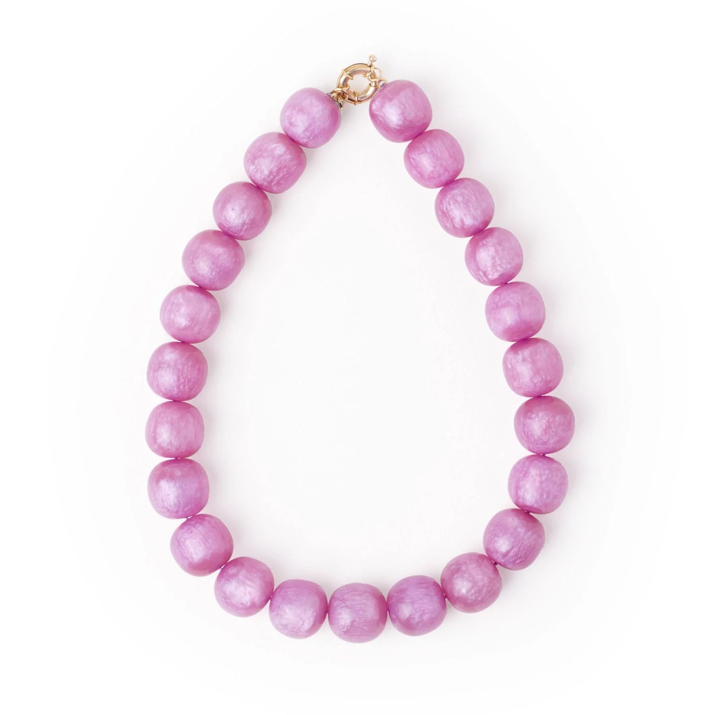 Iris large resin bead necklace purple