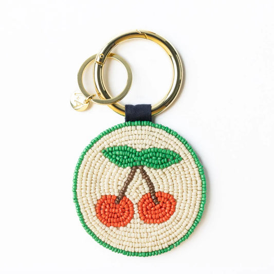 Kelsey cherries seed bead bag accessory key ring r