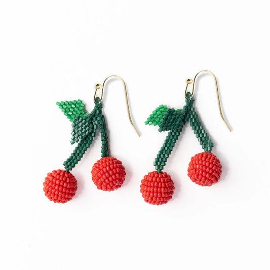Lottie cluster dangle luxe earrings cherry