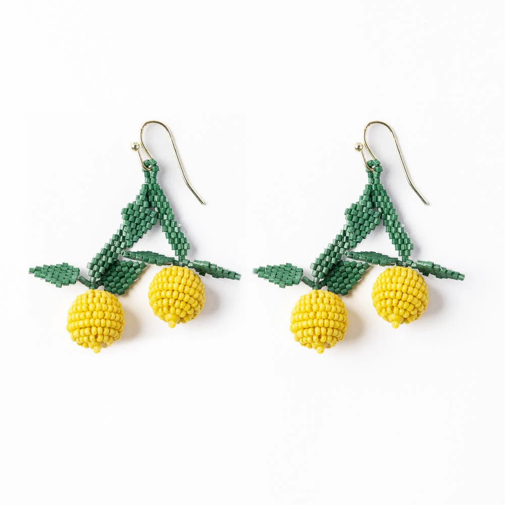 Lottie lemon dangle luxe earrings yellow