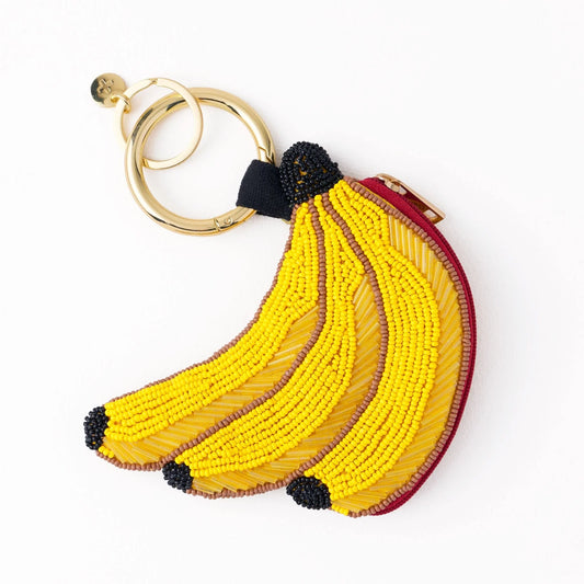 Mary banana beaded coin purse yellow