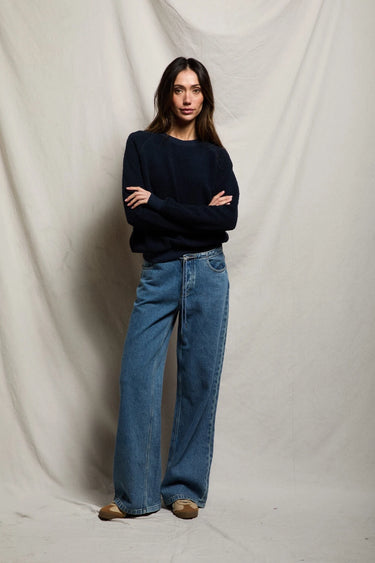 Reverse Fleece LS Shrunken Crew